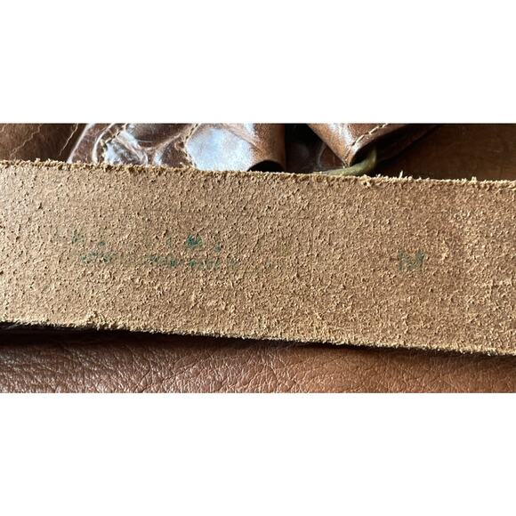 VINTAGE Brighton Western Concho Leather Belt Size M Brown Silver Boho Italy - Picture 7 of 8